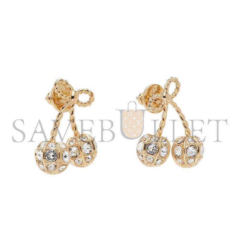 VALENTINO GARAVANI CHERRYFIC METAL & CRYSTAL EARRINGS 252807F022012